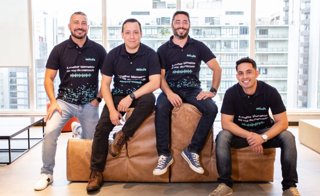 Combate às deepfakes: Minds Digital atinge breakeven e impulsiona segurança online 1 | Brazil Economy Os sócios da Minds Digital: Marcelo Peixoto, CEO; Igor Hufnagel, CTO; Daniel Ladeira, CIO; e Frederico Souza, CFO