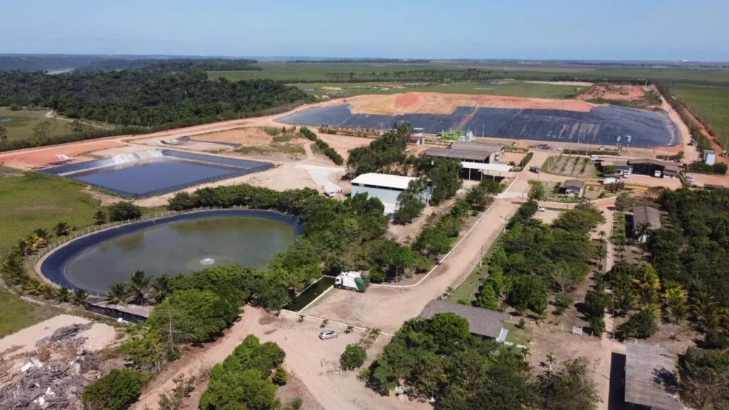 Vista aérea do EcoParque Pilar, um dos três novos parques adquiridos pela Veolia em Alagoas