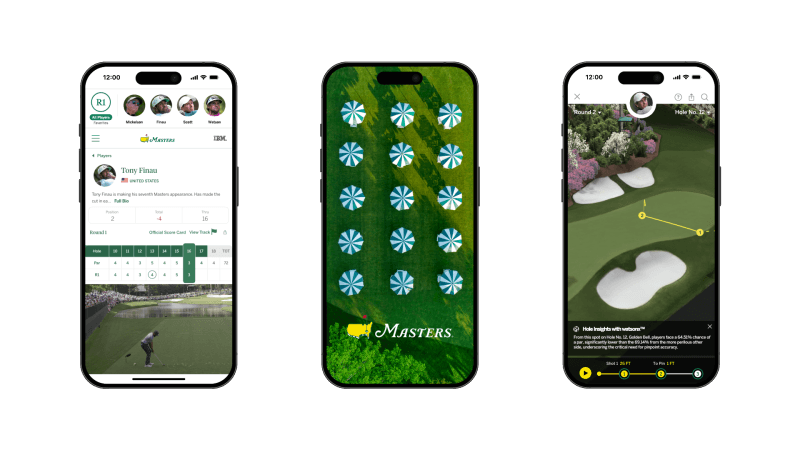 Esporte em tempo real: como a IBM transforma dados em emoção (e em faturamento bilionário) 3 | Brazil Economy Tecnologia da IBM oferece no app insights históricos sobre o desempenho em cada buraco, com base em nove anos de dados do campeonato, que incluem mais de 180 mil tacadas