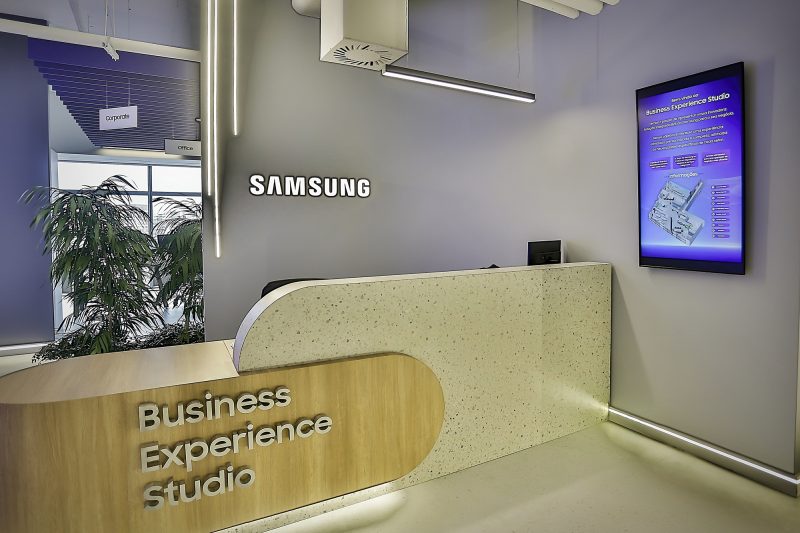 Entrada do Business Experience Studio da Samsung, em São Paulo
