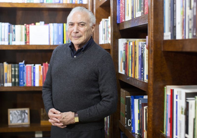 Ex-presidente da República Michel Temer em seu escritório no bairro do Itaim Bibi, em São Paulo
