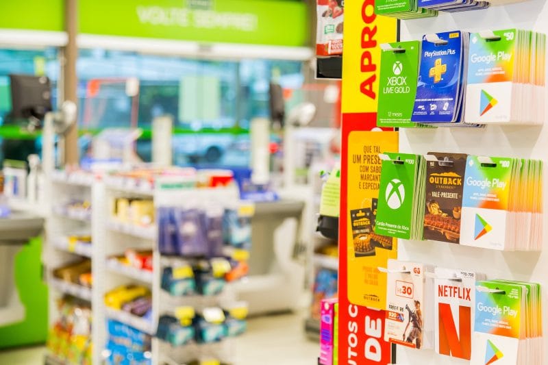 Blackhawk alcança R$ 1,3 bi em gift cards e abraça 90% do e-commerce no Brasil 2 | Brazil Economy Exposição do gift cards da BHN no Carrefour de Interlagos, em São Paulo