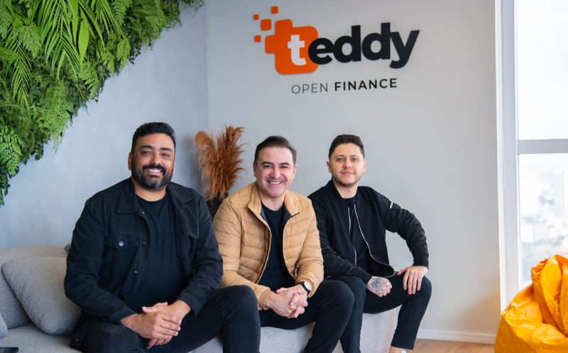Executivos da Teddy: Luis Fernando (CFO), Wagner Ferreira (CEO) e Felipe Alves (CTO)