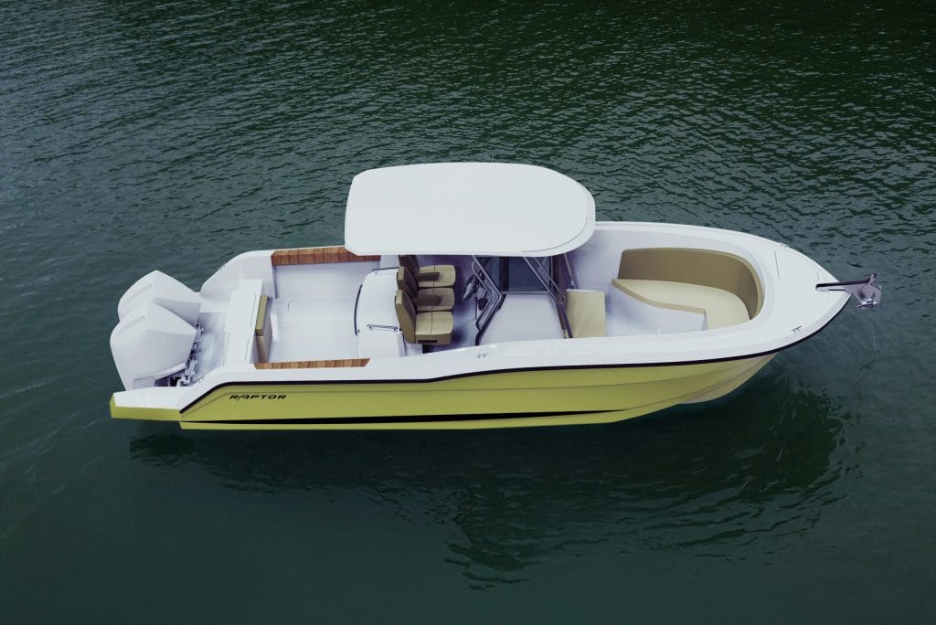 Nova lancha da Fishing Raptor tem capacidade para acomodar até 16 passageiros