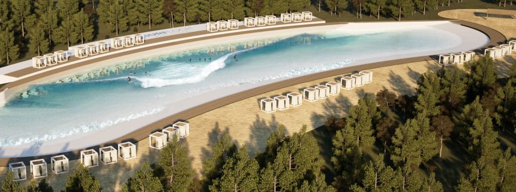 Reserva Beach Club terá a primeira piscina Wave Bender do Brasil, equipada com tecnologia Surfloch