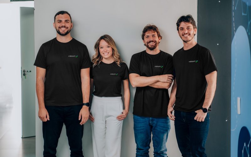 Fundadores da Indicium: Daniel Avancini, Isabela Blasi, Vitor Avancini e Matheus Dellagnelo