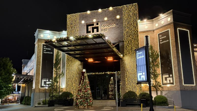Fachada do Campos Hall: investimento de R$ 60 milhões entre a compra e a atualização do espaço para criar sinergias com hotéis, parques e serviços locais