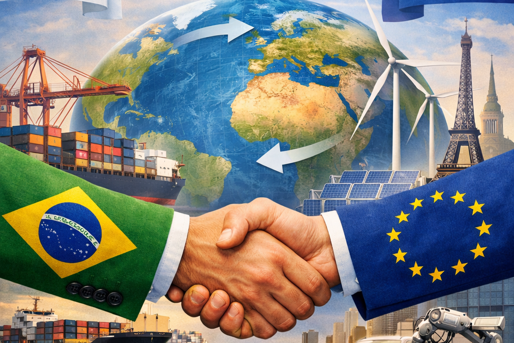 Acordo Mercosul–UE avança e coloca indústria, agro e varejo em novo jogo global 1 | Brazil Economy Tratado negociado desde 1999, o acordo cria uma das maiores áreas de livre comércio do mundo